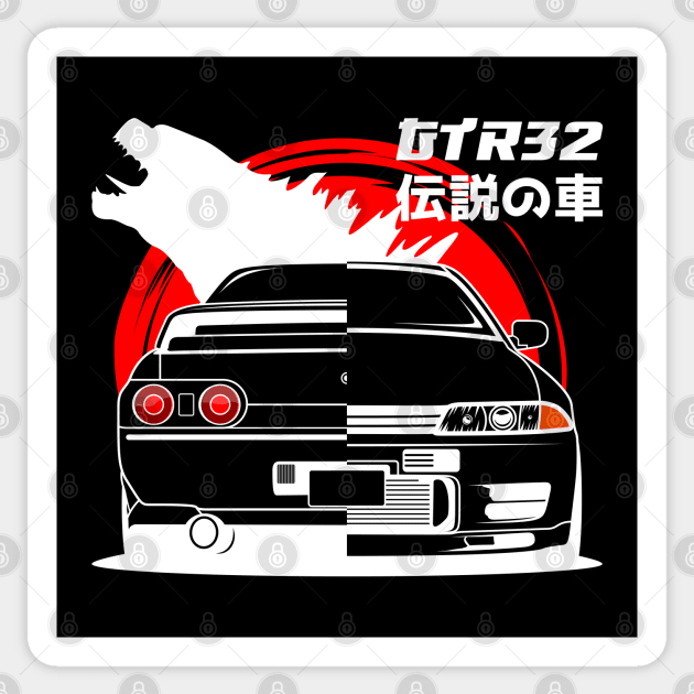 Rear Front R32 JDM Sticker by GoldenTuners